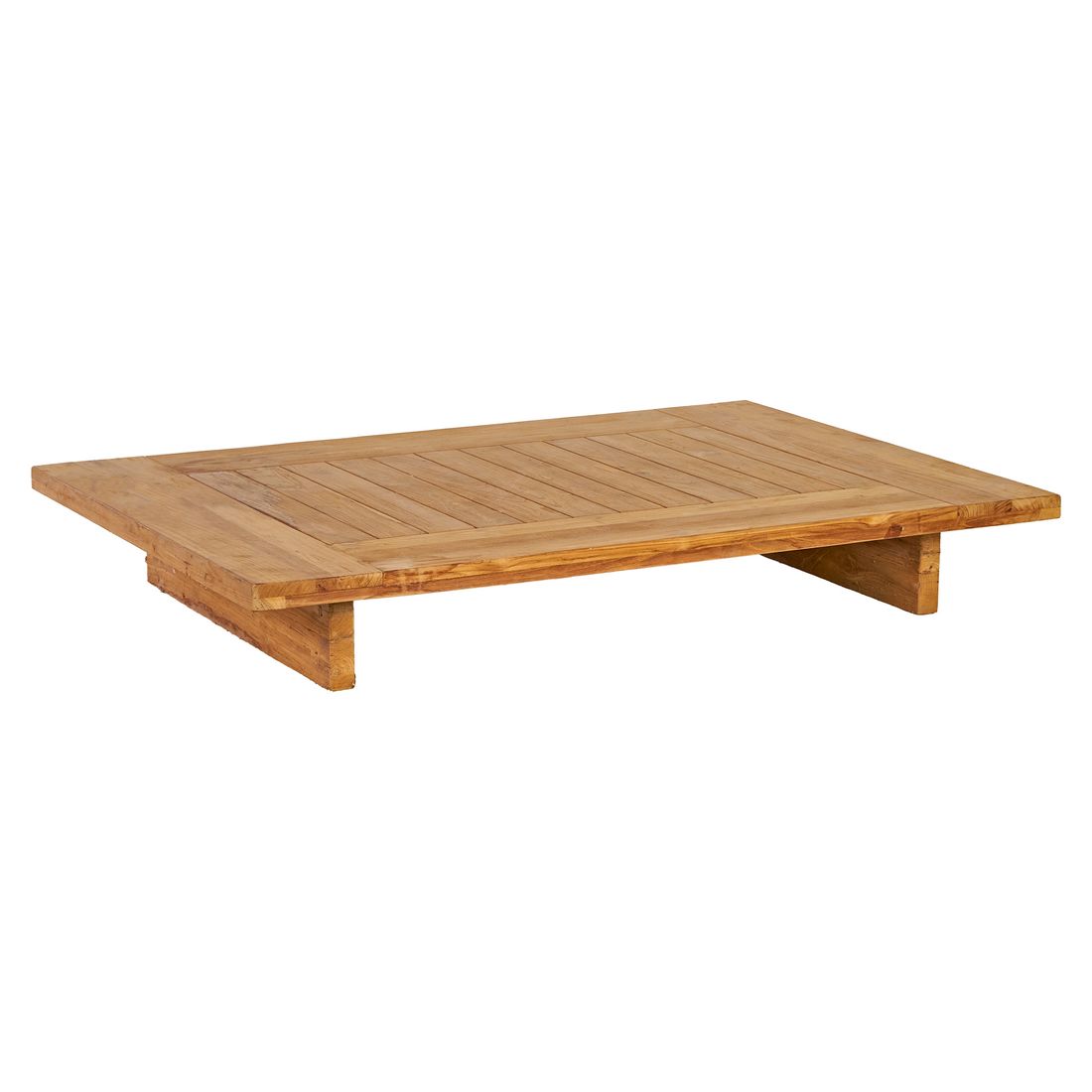 Loungebord Brite resirkulert teak 140x100 cm sett forfra