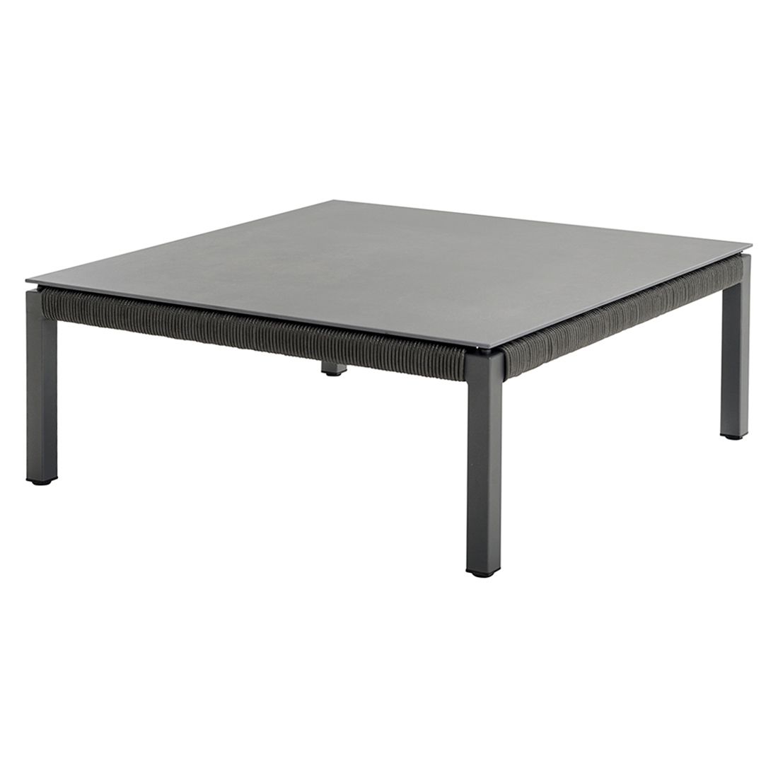 Loungebord Club 80x80 cm aluminium tau HPL bakside