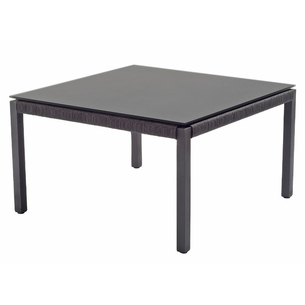 Loungebord Club 80x80 cm aluminium tau keramikk foran