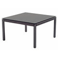 Loungebord Club 80x80 cm aluminium tau keramikk foran