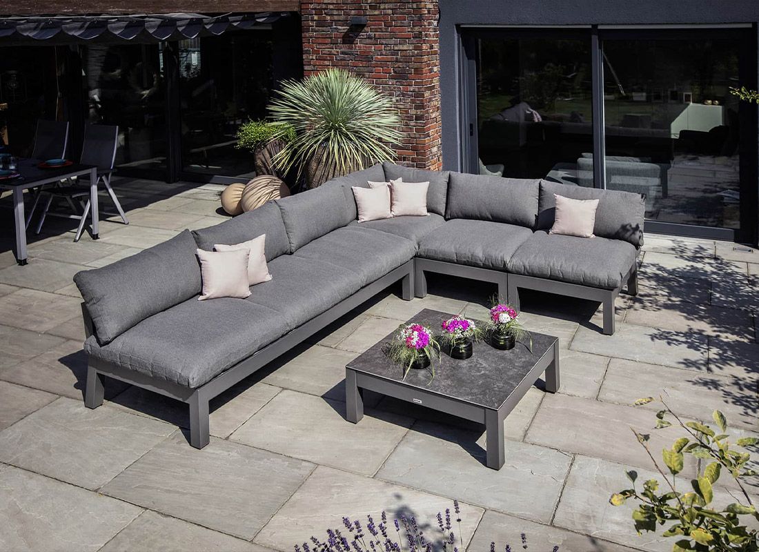 Nærbilde av materialstruktur på Loungebord Comfort 95x95 cm