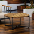 Loungebord Condor aluminium teak Ø94 cm Apple Bee forfra