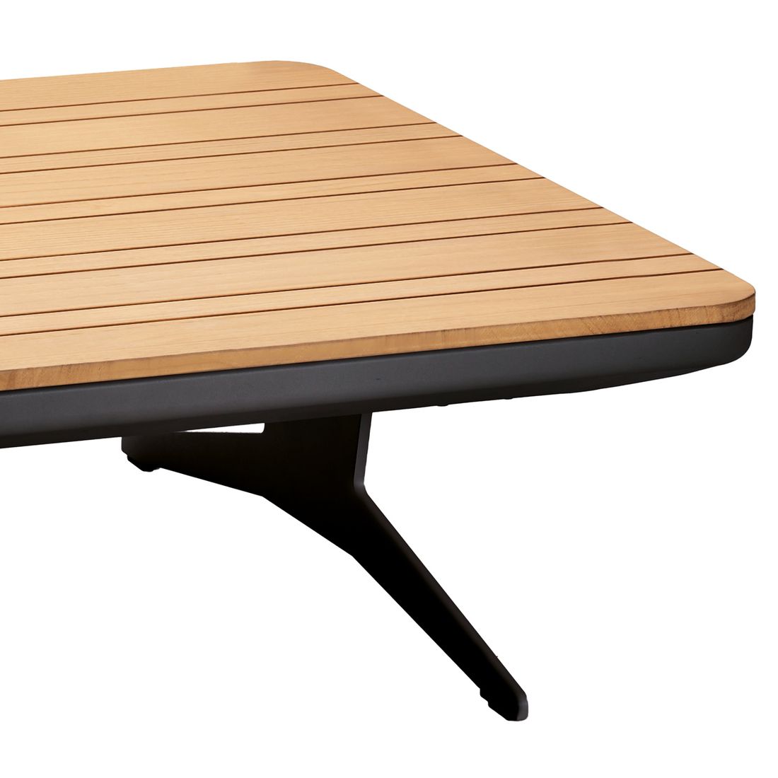 Montert Loungebord Enya aluminium/teak 84x84 cm - Stern i hage