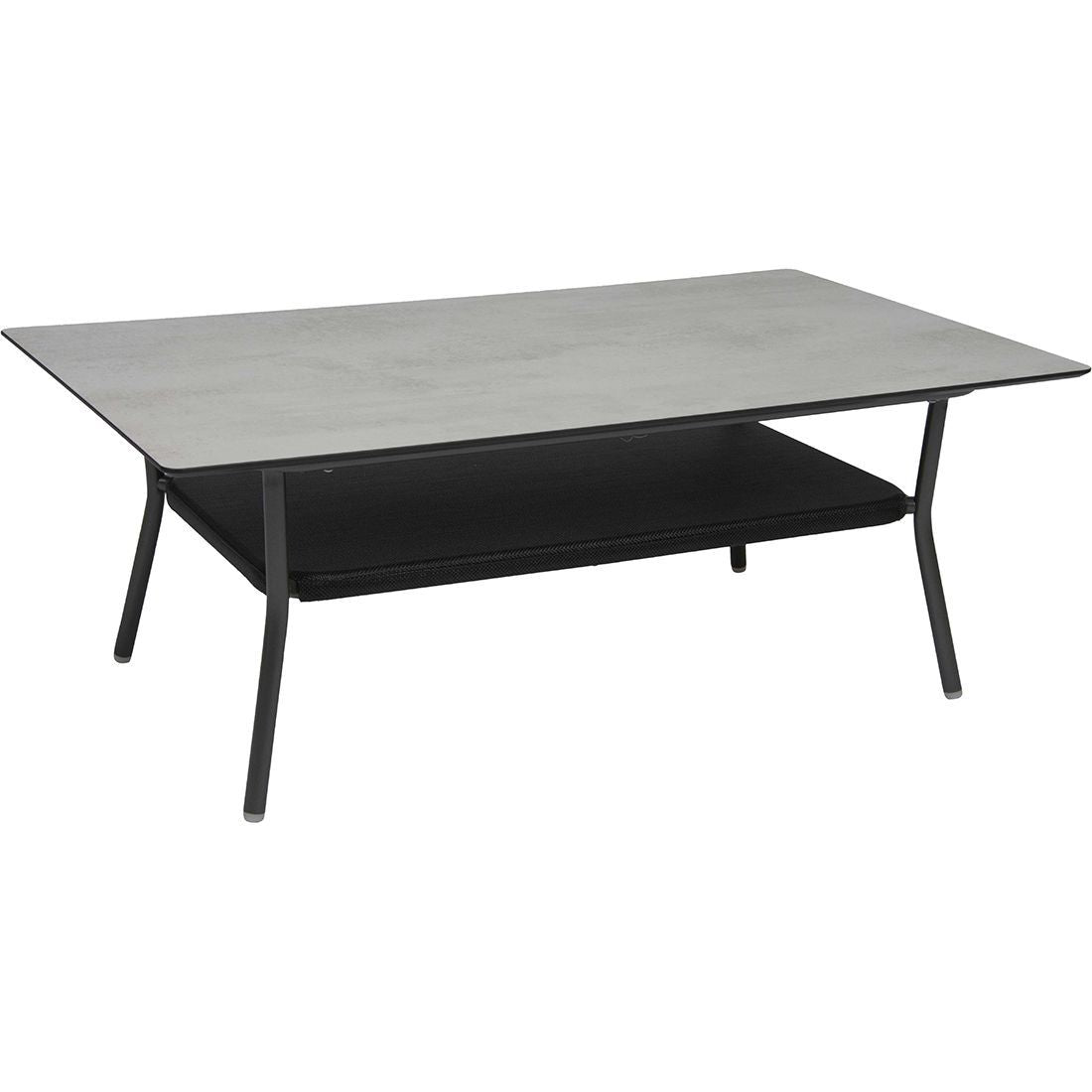 Loungebord Greta 120x70 cm aluminium Silverstar 2.0 fra Stern sett forfra