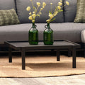 Loungebord Harry 84x80 cm aluminium svart forfra