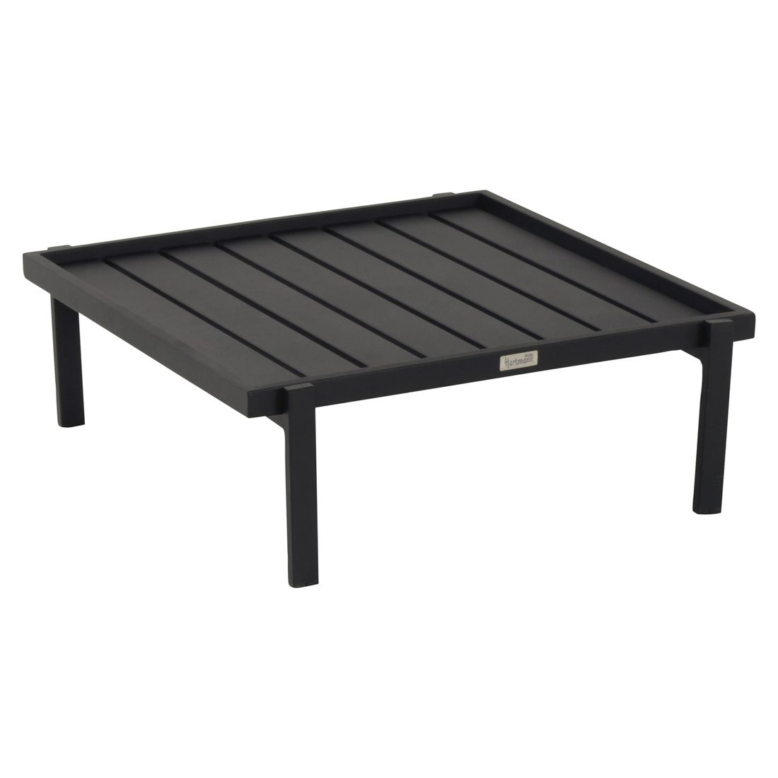 Loungebord Harry 84x80 cm aluminium svart bakside