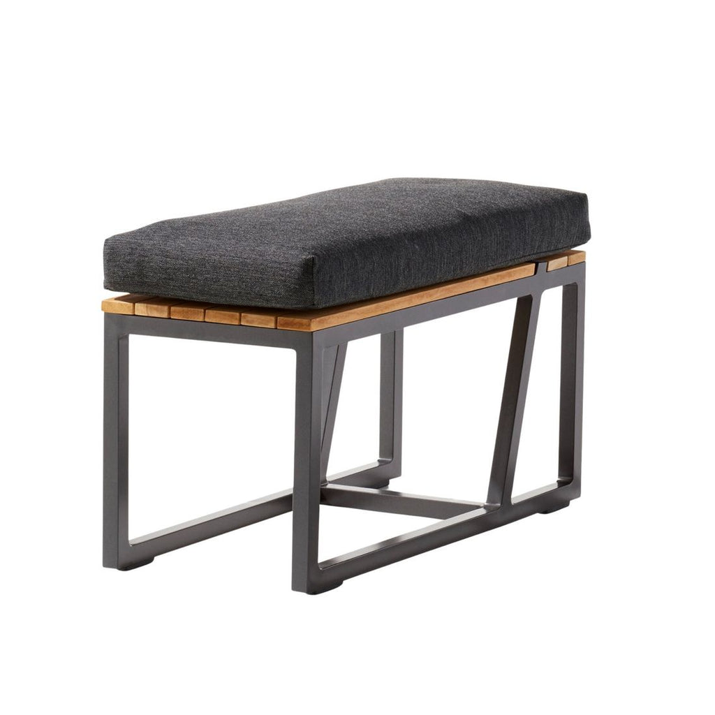 Detalj av Loungebord Havanna aluminium/teak 69x32 cm bordplate
