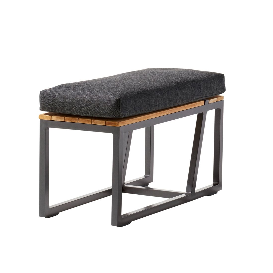 Detalj av Loungebord Havanna aluminium/teak 69x32 cm bordplate