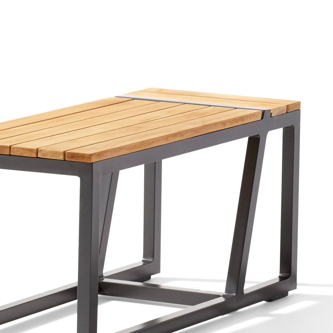 Oversikt Loungebord Havanna aluminium/teak 69x32 cm med hageutstyr