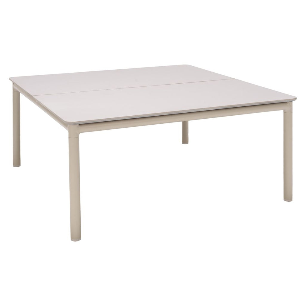 Loungebord Horizon 90x90 cm aluminium Duraboard forfra