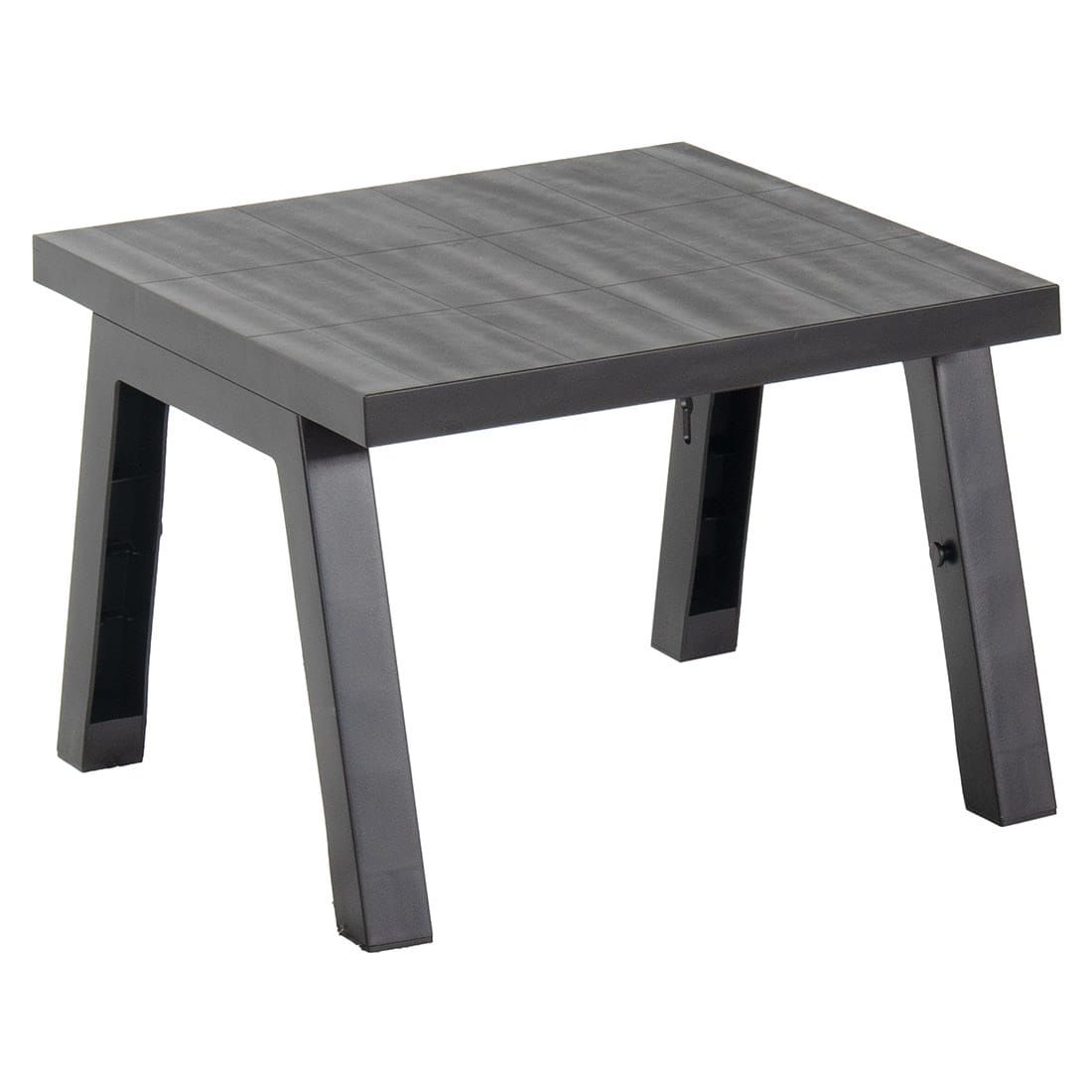 Loungebord Ibiza 60x60 cm plast antrasitt - Hartman bakside