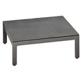 Loungebord Leonie 80x66 cm aluminium/keramikk i Concrete Coal, sett forfra