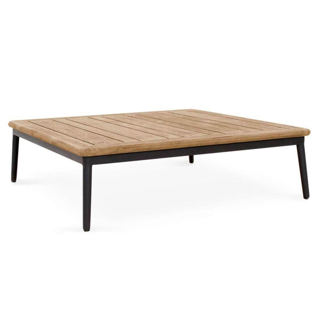 Loungebord Menorca aluminium/teak 89x89 cm bakside