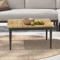 Loungebord Monet 80x80 cm aluminium/teak forfra