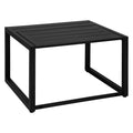 Loungebord Novus 67x63 cm aluminium svart forfra