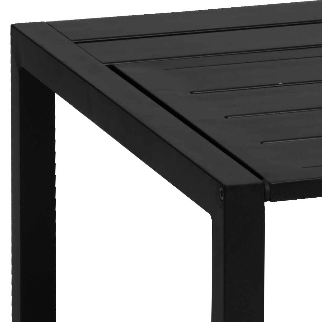 Loungebord Novus 67x63 cm aluminium svart detalj
