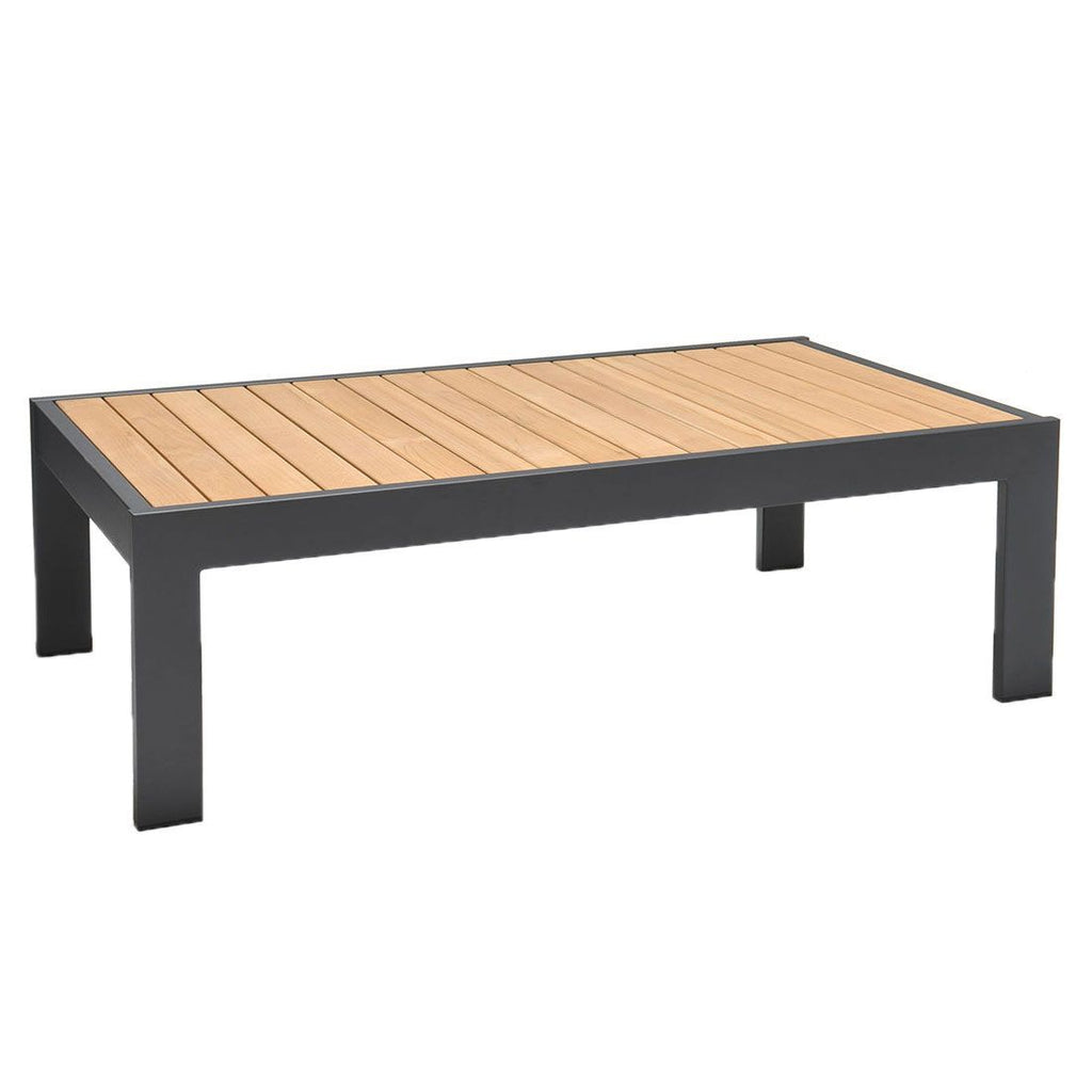 Loungebord Palau 143x80 cm aluminium/teak bakside