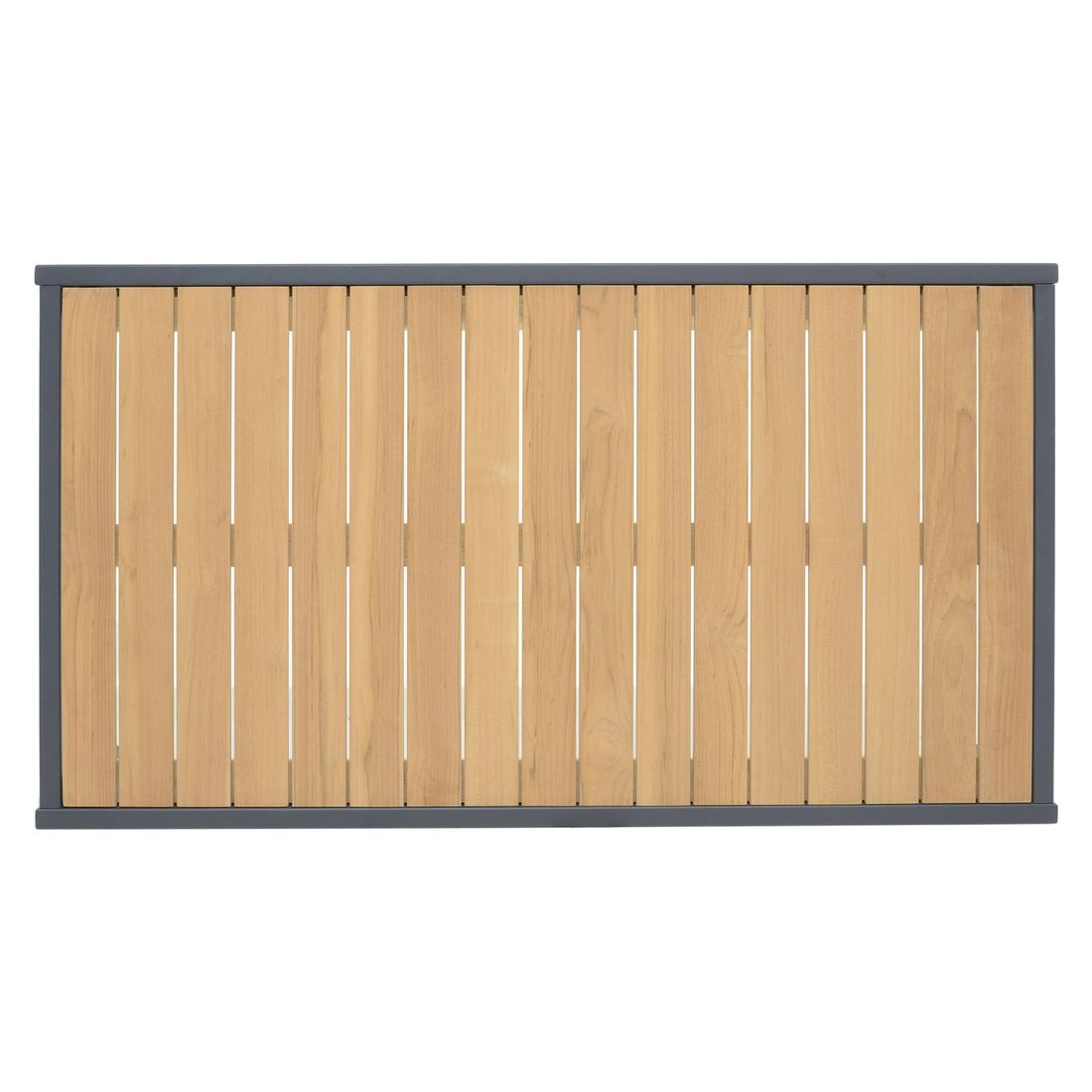 Loungebord Palau 143x80 cm aluminium/teak nærbilde av aluminiumramme