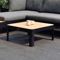 Loungebord Portals 72x72 cm aluminium/teak forfra