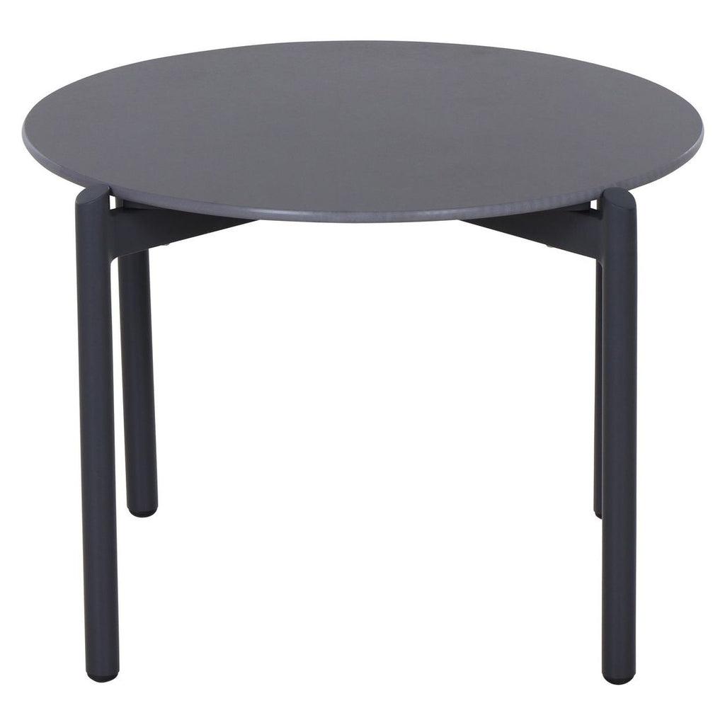 Detalj av bordplate på Loungebord Roma Ø60 cm aluminium/keramikk