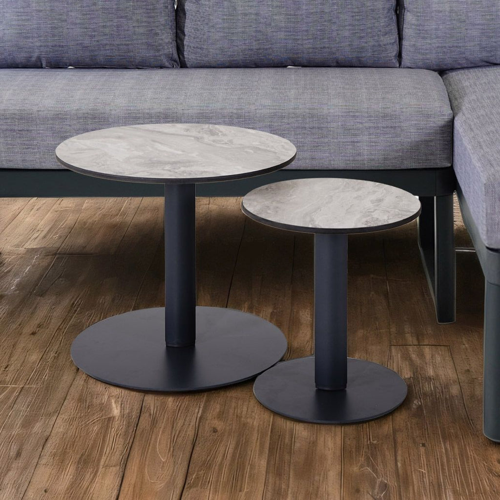 Loungebord-sett Pandora 2-deler aluminium HPL forfra