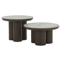 Loungebord-sett Tonga 2-deler aluminium/sinterstein forfra