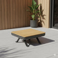 Loungebord Sky 70x70 cm aluminium/teak - Zebra forfra