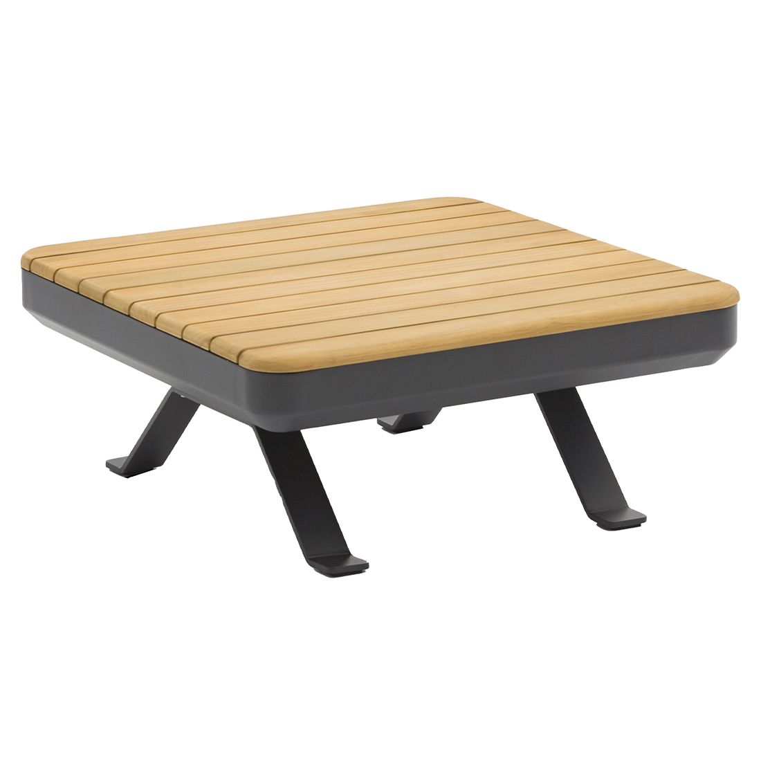 Loungebord Sky 70x70 cm aluminium/teak - Zebra bakside