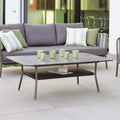 Loungebord Space 130x80 cm aluminium Silverstar forfra