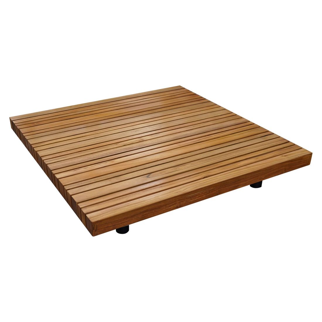 Loungebord Sunbay 120x120 cm aluminium/teak forfra