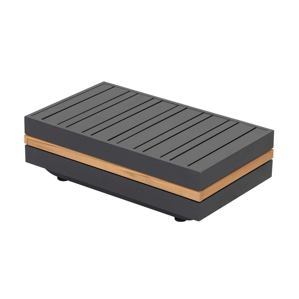 Loungebord Triest 68x40 cm aluminium antrasitt forfra