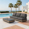 Loungebord Triest 68x40 cm aluminium antrasitt bakside