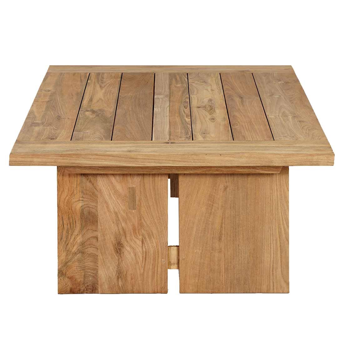 Loungebord Universal 120x80 cm resirkulert teak detalj av bordplate