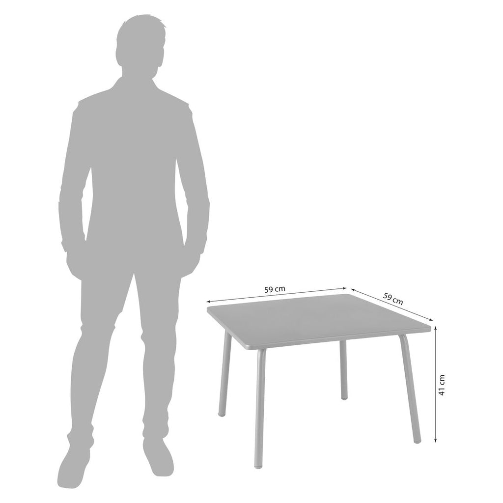 Loungebord Vence 59x59 cm stål detalj av ramme