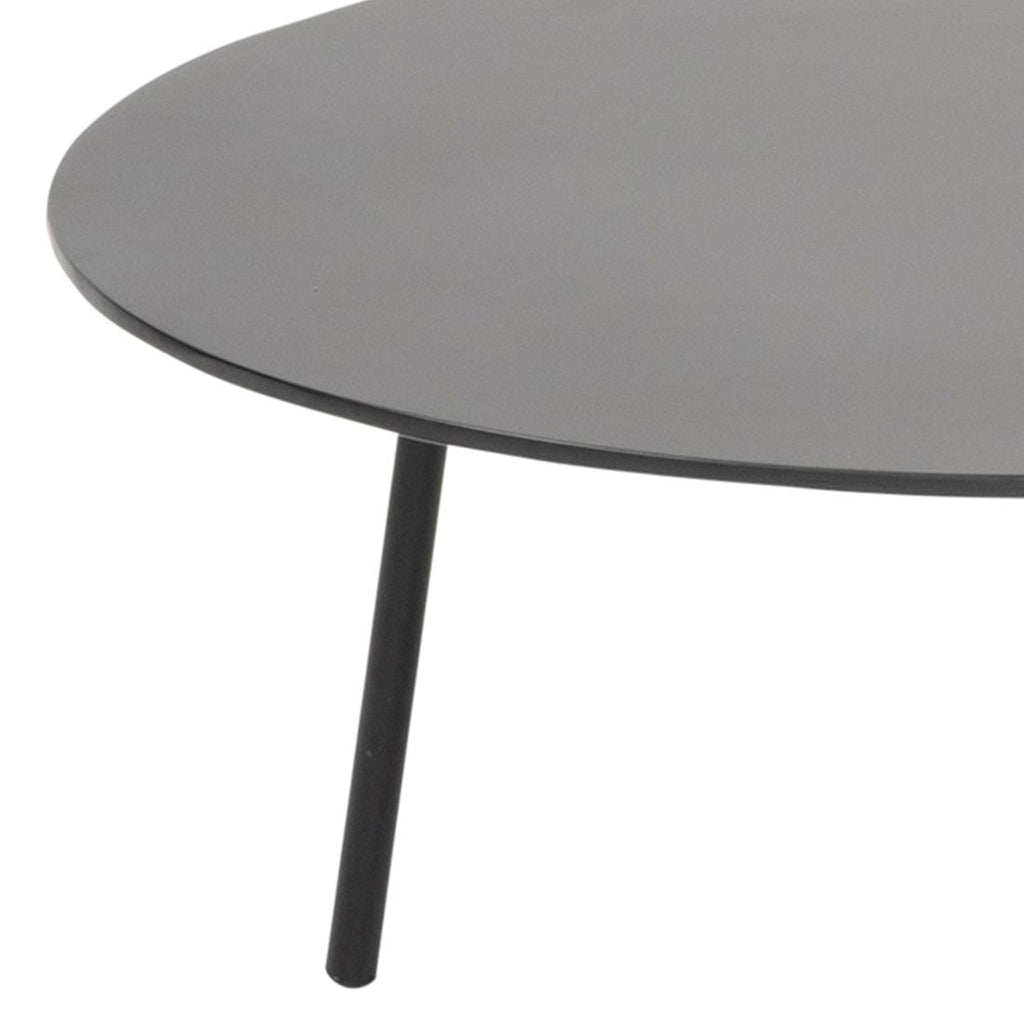 Loungebord Vienna Ø70 cm stål/fibersement montert i uterom