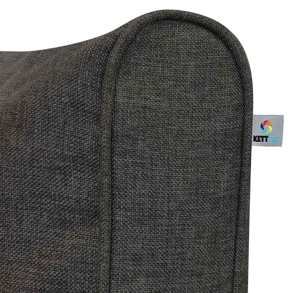 Loungepute 60 cm polypropylen grafittgrå - KETTtex liggende på gress