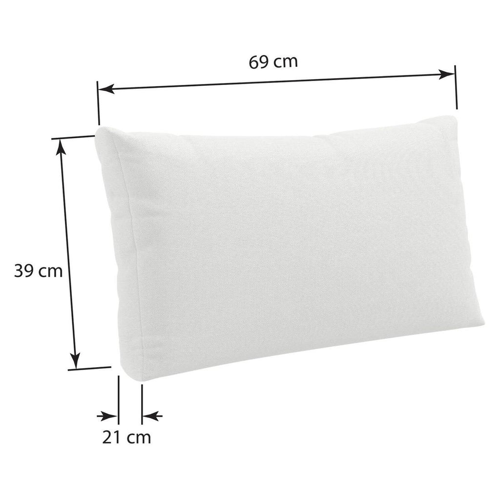 Loungepute rygg Ava 69x39 cm polyester lysgrå bakside