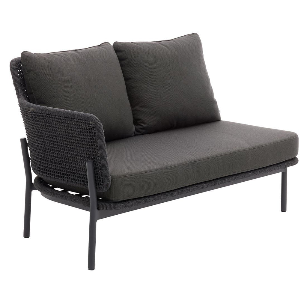 Loungesett 7005 5-deler med bord 89x89 cm teak tau bakside