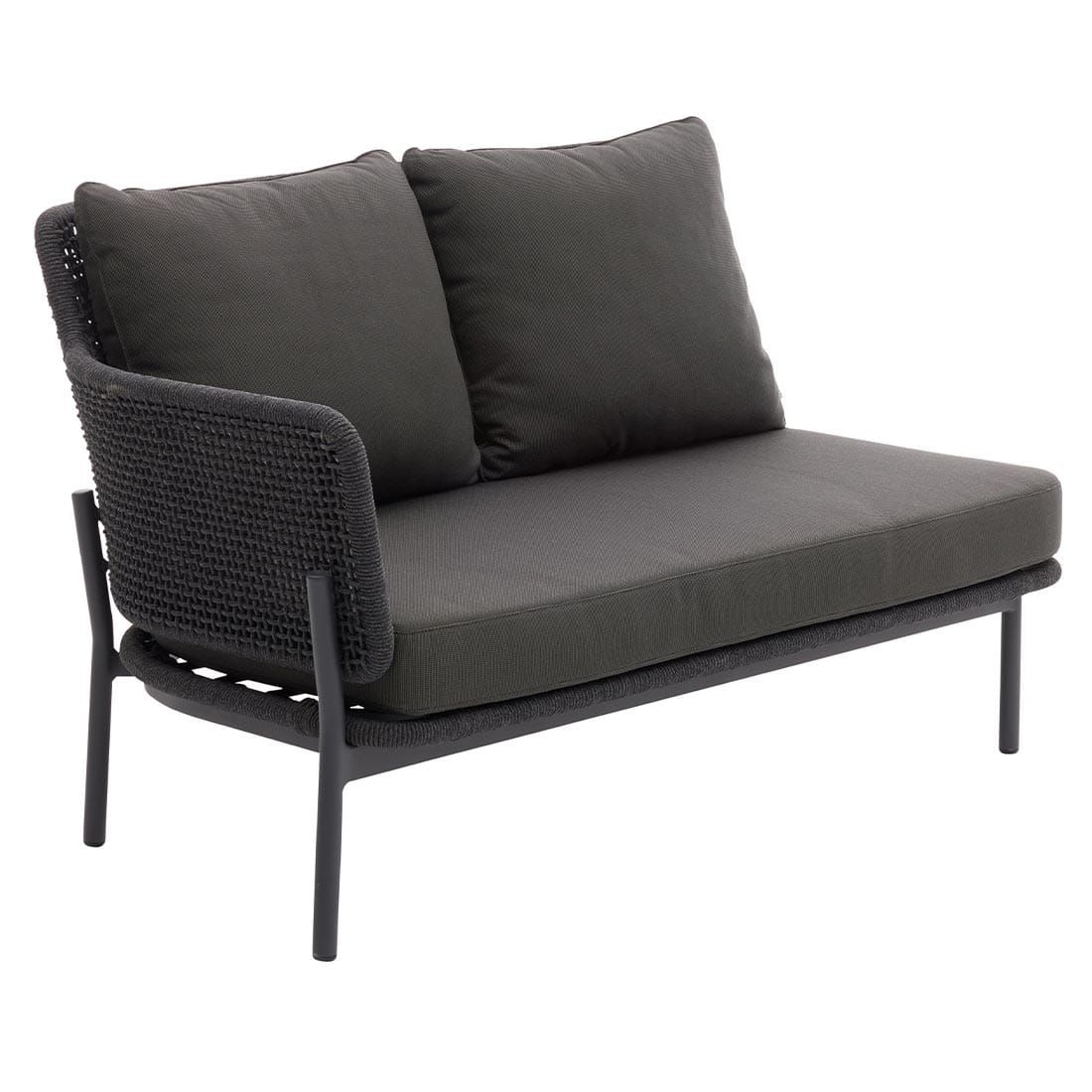 Loungesett 7005 5-deler med bord 89x89 cm teak tau bakside