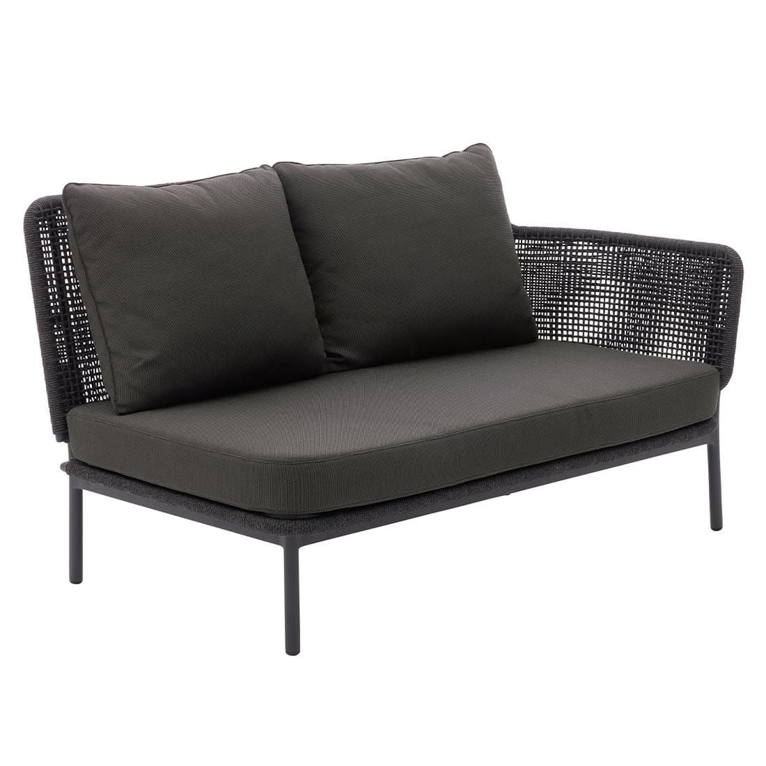 Loungesett 7005 5-deler med bord 89x89 cm teak tau detalj av bordplate