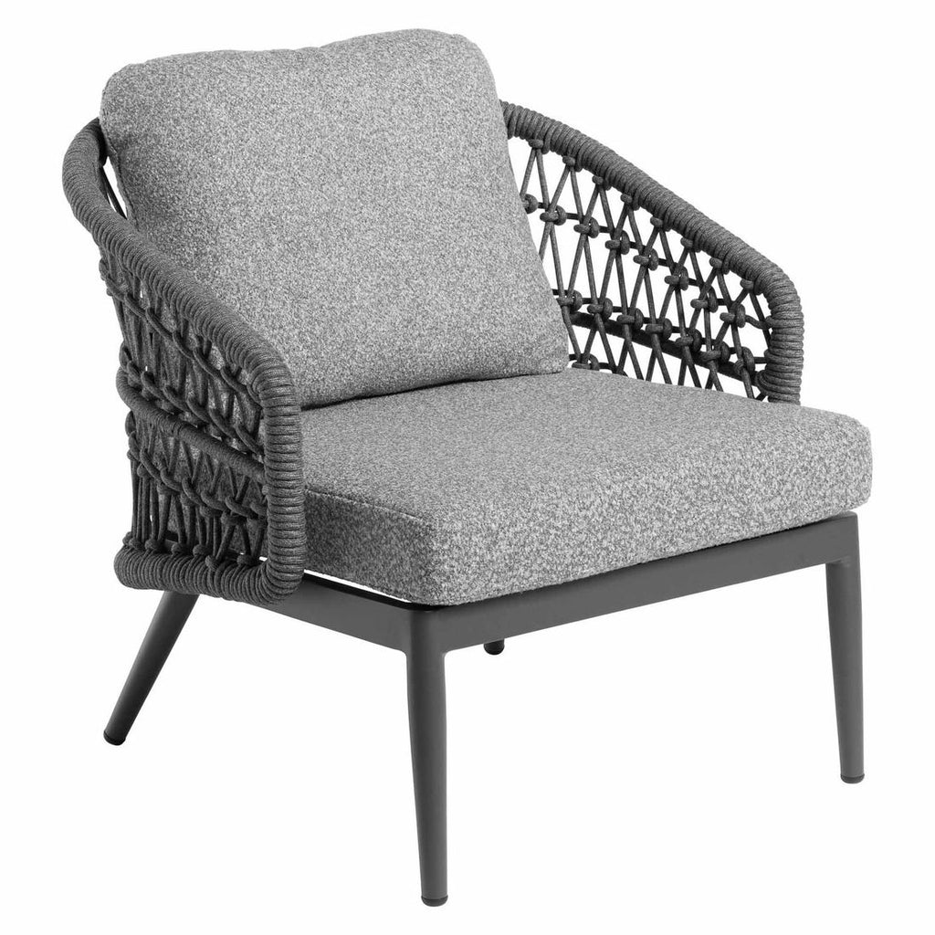 Loungesett 7013 med loungebord, aluminium/tau - Interliving nærbilde av bordplate