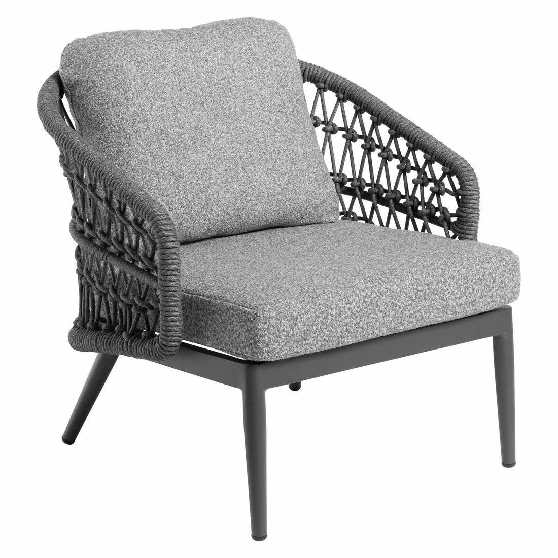 Loungesett 7013 med loungebord, aluminium/tau - Interliving nærbilde av bordplate