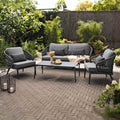 Loungesett 7013 aluminium tau olefin antrasitt forfra