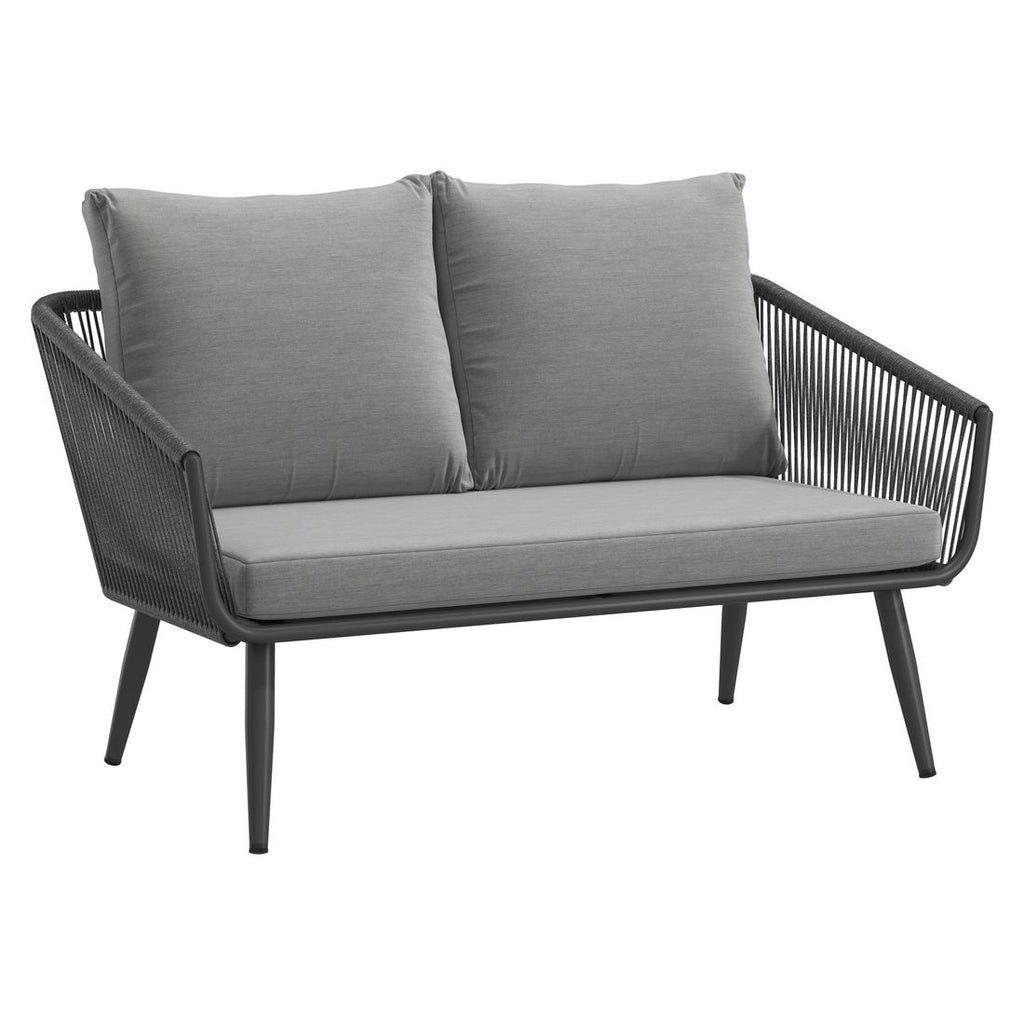 Loungesett Alex med loungebord aluminium/tau/olefin 5-deler - OUTLIV.