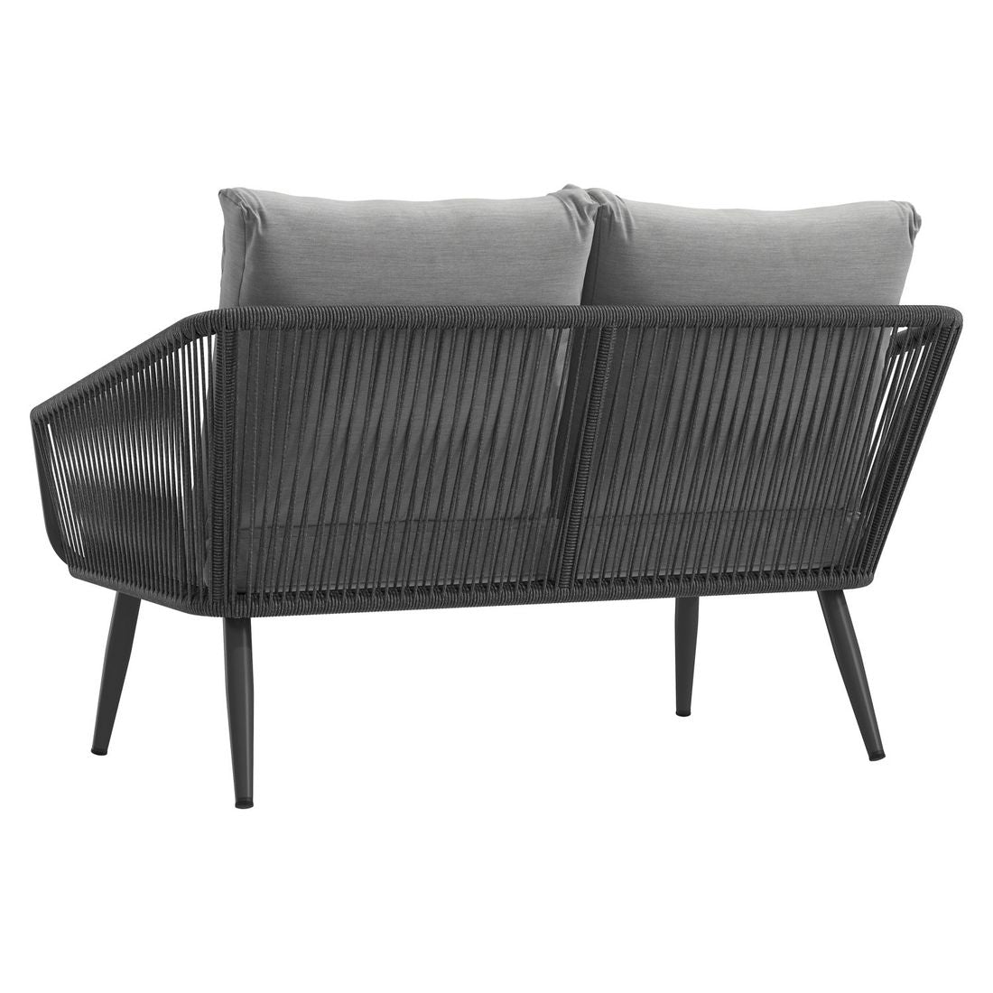 Loungesett Alex med loungebord aluminium/tau/olefin grå - OUTLIV.