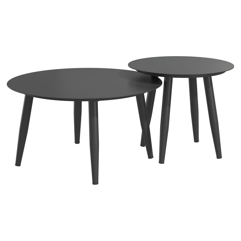 Loungesett Alex aluminium tau olefin grå montert på terrasse