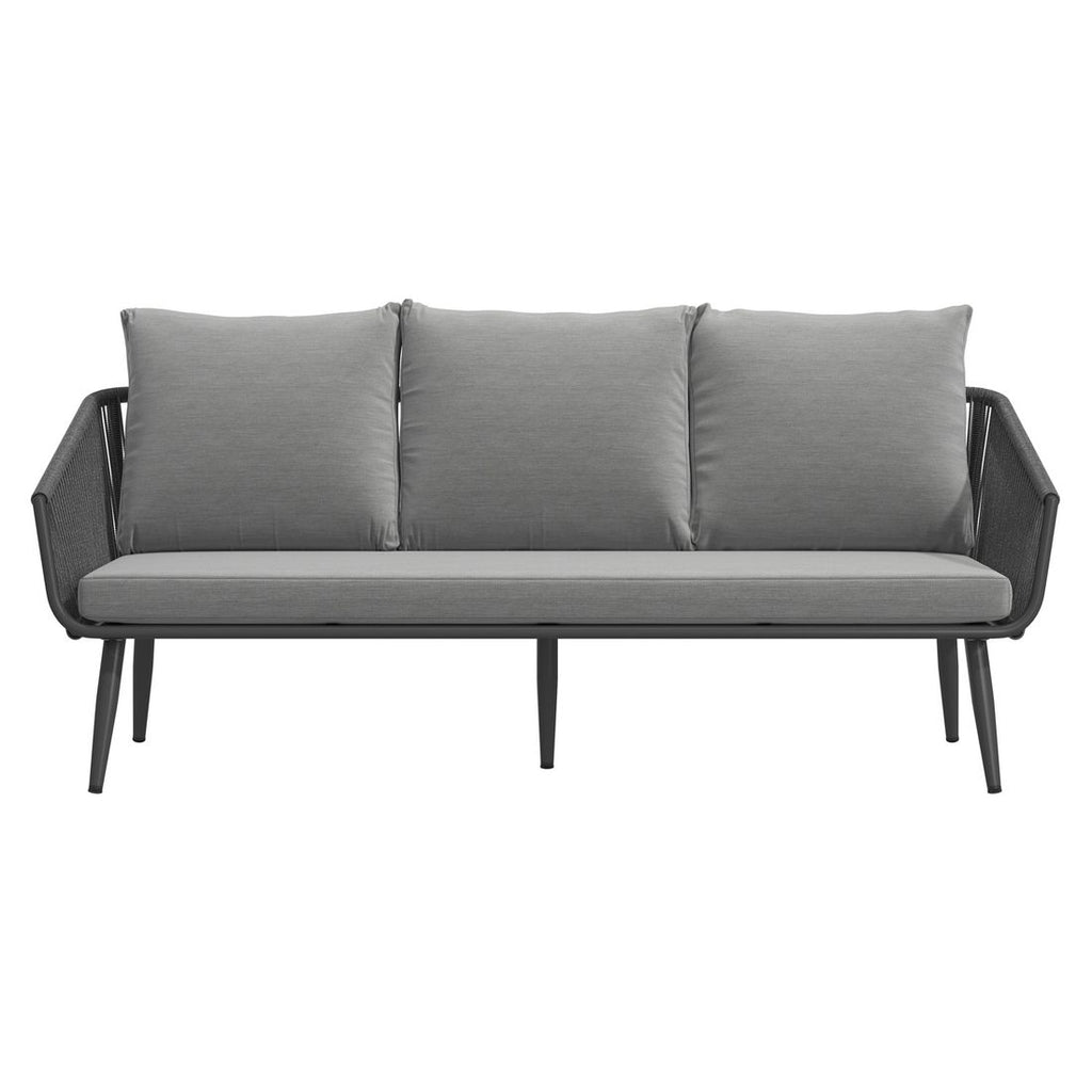 Loungesett Alex aluminium tau olefin grå sidestilt