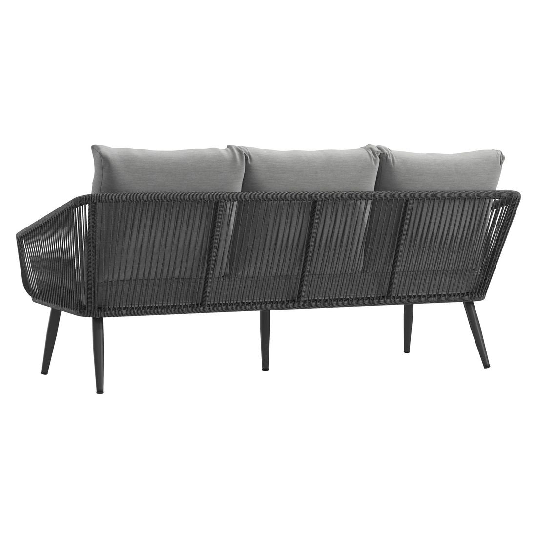 Loungesett Alex aluminium tau olefin grå seter og bord