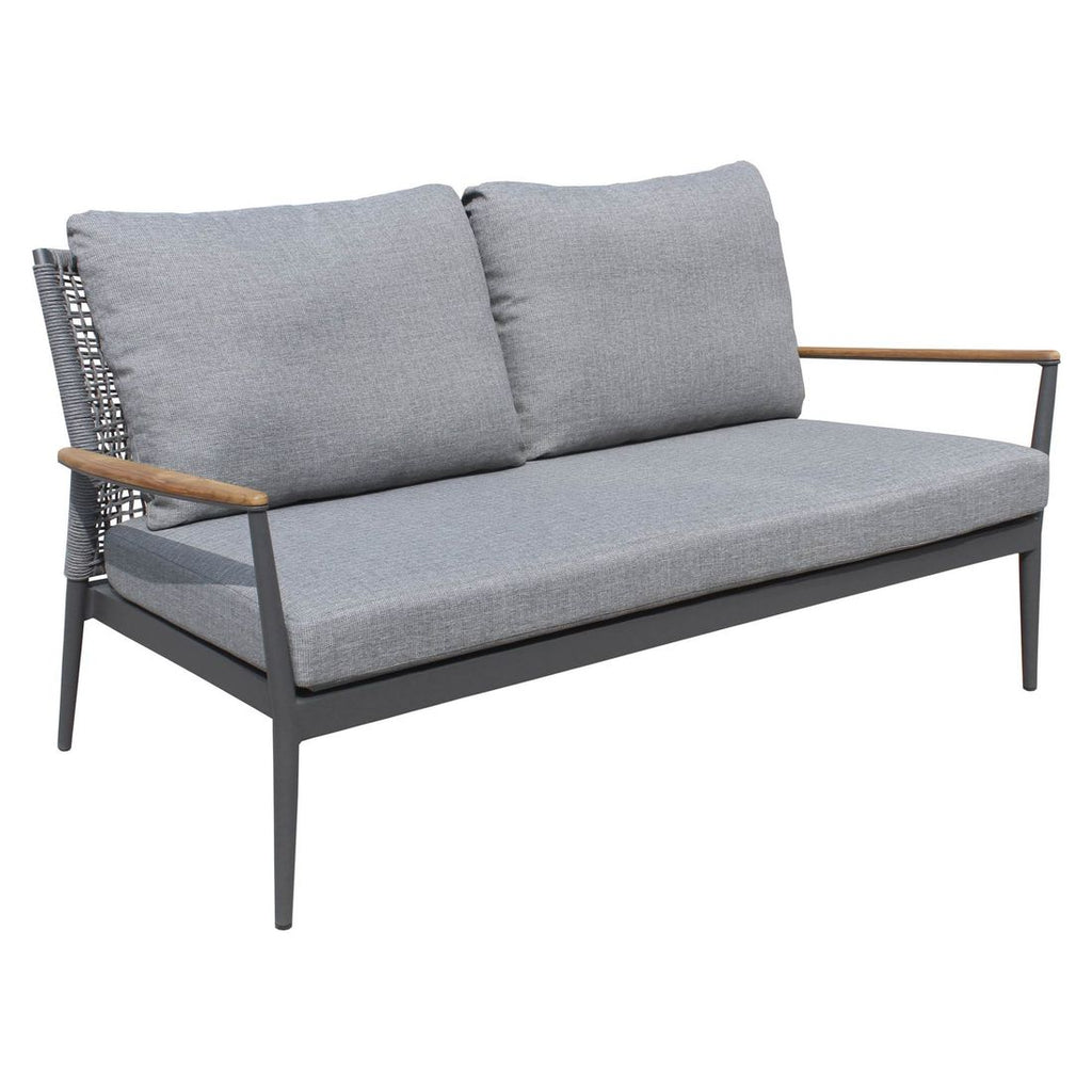 Loungesett Aruba med loungebord aluminium tau keramikk visning av armstøtte
