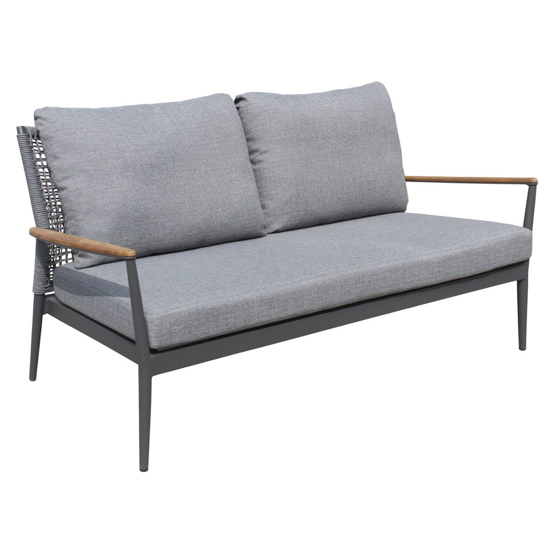 Loungesett Aruba med loungebord aluminium tau keramikk visning av armstøtte